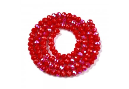 Rondele Sticla 4X3mm Crimson AB