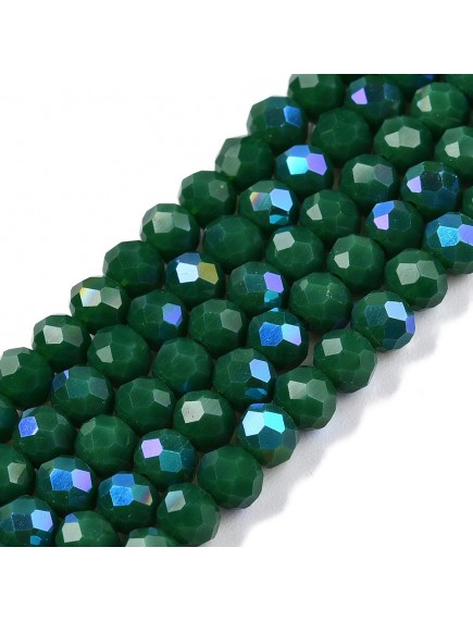 Rondele Sticla 4x3mm Green AB