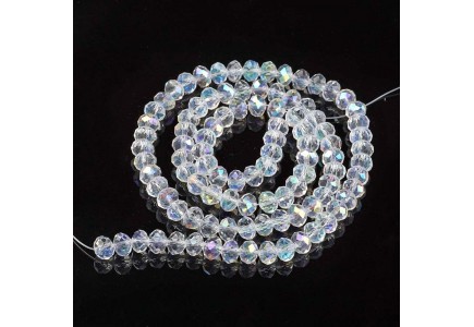 Rondele Sticla 3.5x3mm Crystal AB