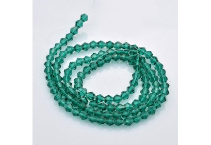 Biconice Sticla 3x3mm Teal