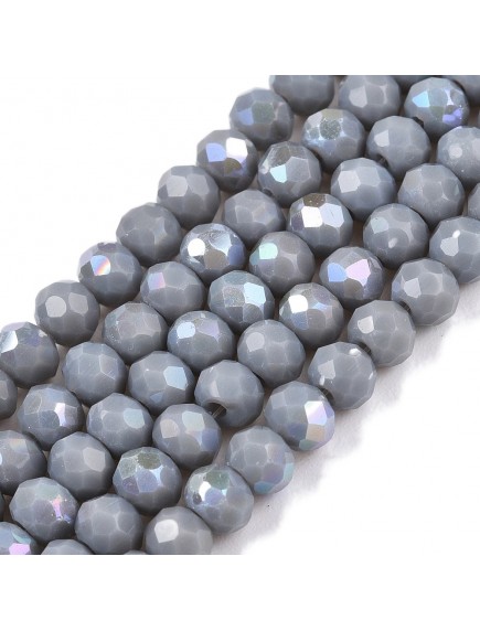 Rondele sticla 4x3mm Gray AB
