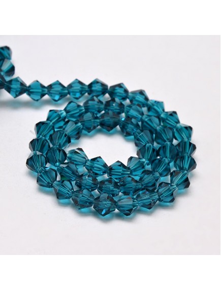 Biconice Sticla 2x3mm Steel Blue
