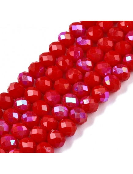 Rondele Sticla 4X3mm Crimson AB