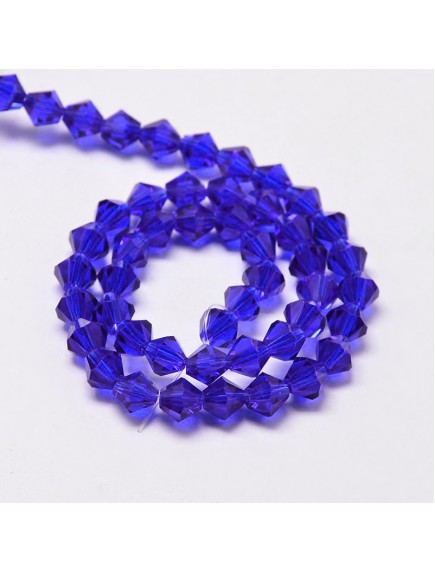 Biconice Sticla 3x2mm Medium Blue