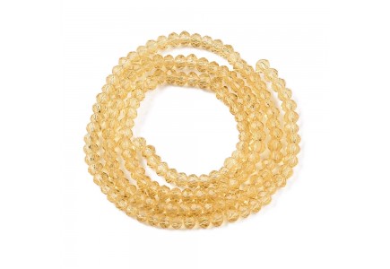 Rondele Sticla 2.3x2mm Light Khaki