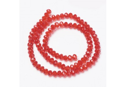 Rondele Sticla 2.3x2mm Red 1