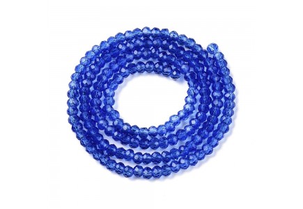 Rondele Sticla 2.3x2mm Royal Blue