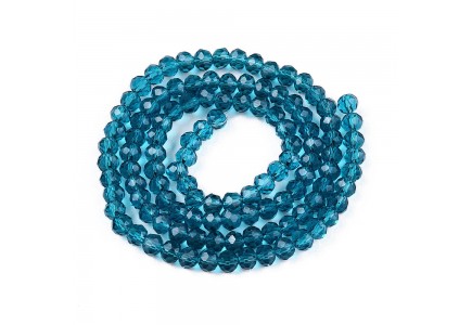 Rondele Sticla 2.3x2mm Steel Blue