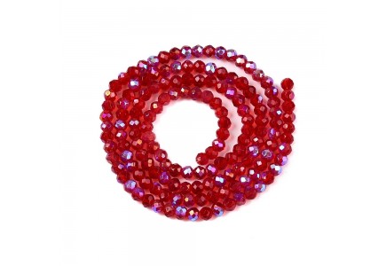 Rondele Sticla 3x2mm Firebrick AB