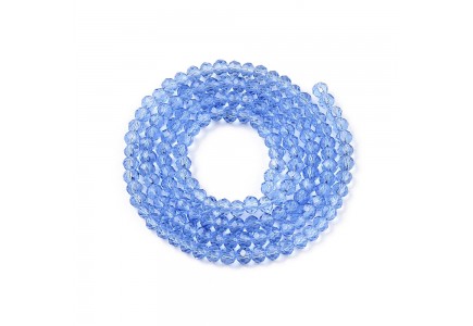 Rondele Sticla 3x2mm Light Sky Blue