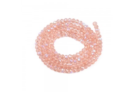 Rondele Sticla 3x2mm Salmon AB