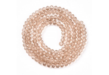 Rondele Sticla 3x2mm Tan