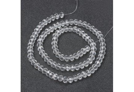 Rondele Sticla 4mm Clear