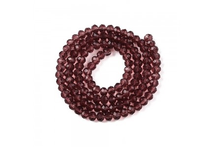 Rondele Sticla 4x3mm Coconut Brown