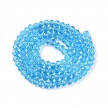 Rondele Sticla 4x3mm Cyan Rondele Sticla 4x3mm Cyan