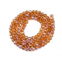 Rondele Sticla 4x3mm Dark Goldenrod AB Rondele Sticla 4x3mm Dark Goldenrod AB