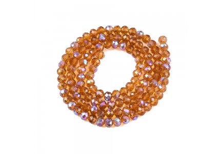 Rondele Sticla 4x3mm Dark Goldenrod AB