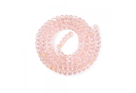Rondele Sticla 4x3mm Pink AB