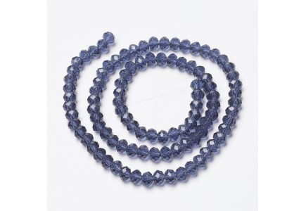 Rondele Sticla 4x3mm Slate Blue