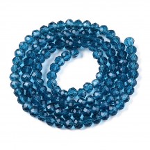 Rondele Sticla 4x3mm Steel Blue Rondele Sticla 4x3mm Steel Blue