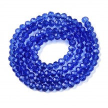 Rondele Sticla 4x3mm Royaal Blue Rondele Sticla 4x3mm Royaal Blue