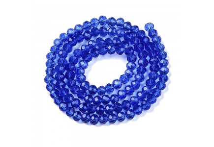 Rondele Sticla 4x3mm Royaal Blue