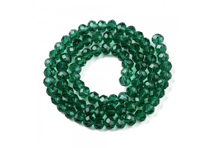 Rondele Sticla 4mm Sea Green