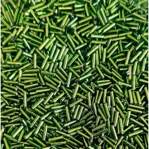 Miyuki Bugle 6mm 0026 Silver Lined Olive