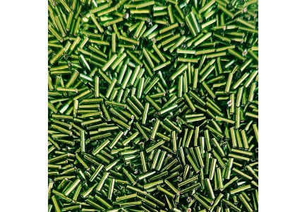 Miyuki Bugle 6mm 0026 Silver Lined Olive