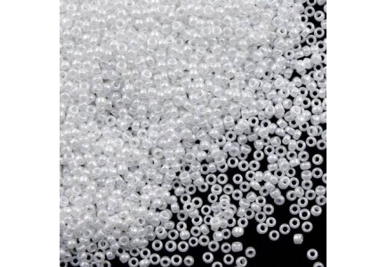Margele de nisip Miyuki 8/0 0420 White Pearl Ceylon