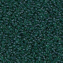 Margele de nisip Miyuki 15/0 2241 Inside Color Lined Emerald Luster