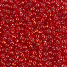 Margele de nisip Miyuki 8/0 0010 Silver lined Flame Red Margele de nisip Miyuki 8/0 0010 Silver lined Flame Red