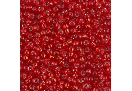 Margele de nisip Miyuki 8/0 0010 Silver lined Flame Red Margele de nisip Miyuki 8/0 0010 Silver lined Flame Red