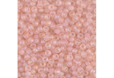 Margele de nisip Miyuki 8/0 0155FR Matte Transp Lt Tea Rose Margele de nisip Miyuki 8/0 0155FR Matte Transp Lt Tea Rose