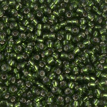 Margele de nisip Miyuki 8/0 0026 Silver Lined Olive Margele de nisip Miyuki 8/0 0026 Silver Lined Olive