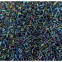 Miyuki Bugle 3mm 0452 Metallic Dk Blue Iris Miyuki Bugle 3mm 0452 Metallic Dk Blue Iris