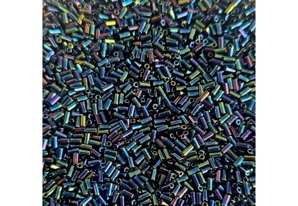 Miyuki Bugle 3mm 0452 Metallic Dk Blue Iris