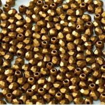 Margele Cehesti Fire-Polish 3mm 01740 Brass Gold