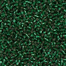 Delica 10/0 DB100148 Silver Lined Green Delica 10/0 DB100148 Silver Lined Green