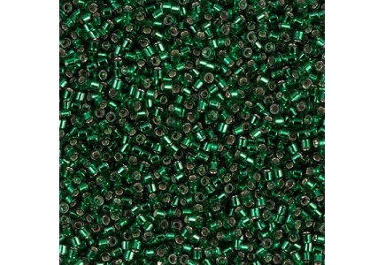 Delica 10/0 DB100148 Silver Lined Green	