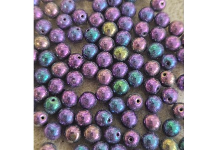 Margele Rotunde 6mm 21495/23980 Jet Purple Iris
