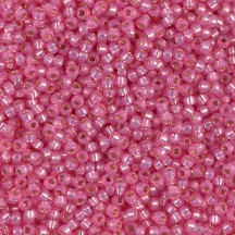 Margele de nisip Miyuki 11/0 0556 Dyed Rose Pink Silver Lined Margele de nisip Miyuki 11/0 0556 Dyed Rose Pink Silver Lined