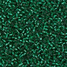 Delica 11/0 DB0605 Silver Lined Emerald Dyed