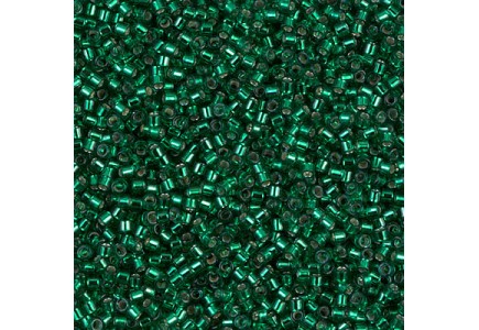 Delica 11/0 DB0605 Silver Lined Emerald Dyed