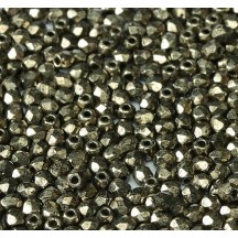 Margele Cehesti Fire-Polish 3mm 00030/18549 Crystal Antique Chrome