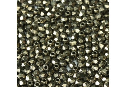 Margele Cehesti Fire-Polish 3mm 00030/18549 Crystal Antique Chrome