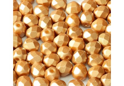 Margele Cehesti Fire-Polish 6mm 25003/02010 Alabaster Pastel Amber