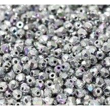 Margele Cehesti Fire-Polish 3mm 98553/00030 Crystal Glittery Silver