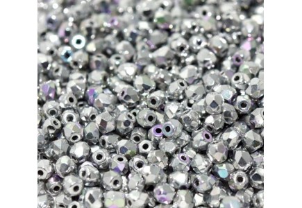 Margele Cehesti Fire-Polish 3mm 98553/00030 Crystal Glittery Silver Margele Cehesti Fire-Polish 3mm 98553/00030 Crystal Glittery Silver