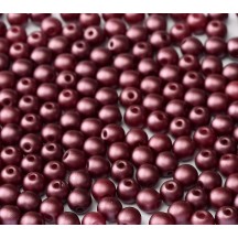 Margele Rotunde 3mm 25031 Alabaster Pastel Burgundy